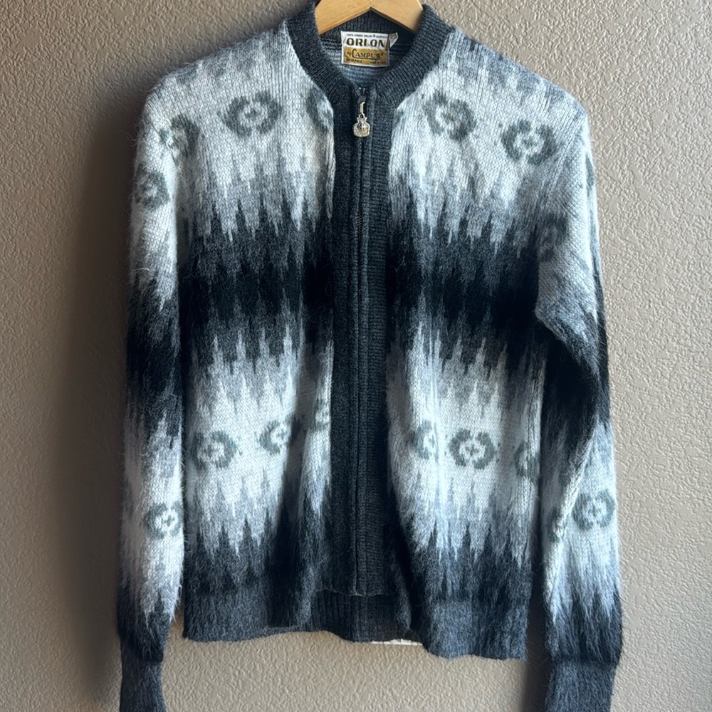Vintage Campus Fair Isle cardigan M